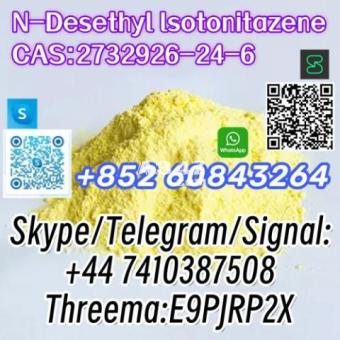 N-Desethyl lsotonitazene   CAS:2732926-24-6  Skype/Telegram/Signal: +44 7410387508 Threema:E9PJRP2X