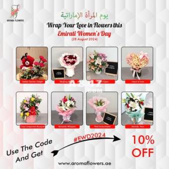 10% OFF Stunning Flower Bouquets for a Memorable Emirati Women’s Day!